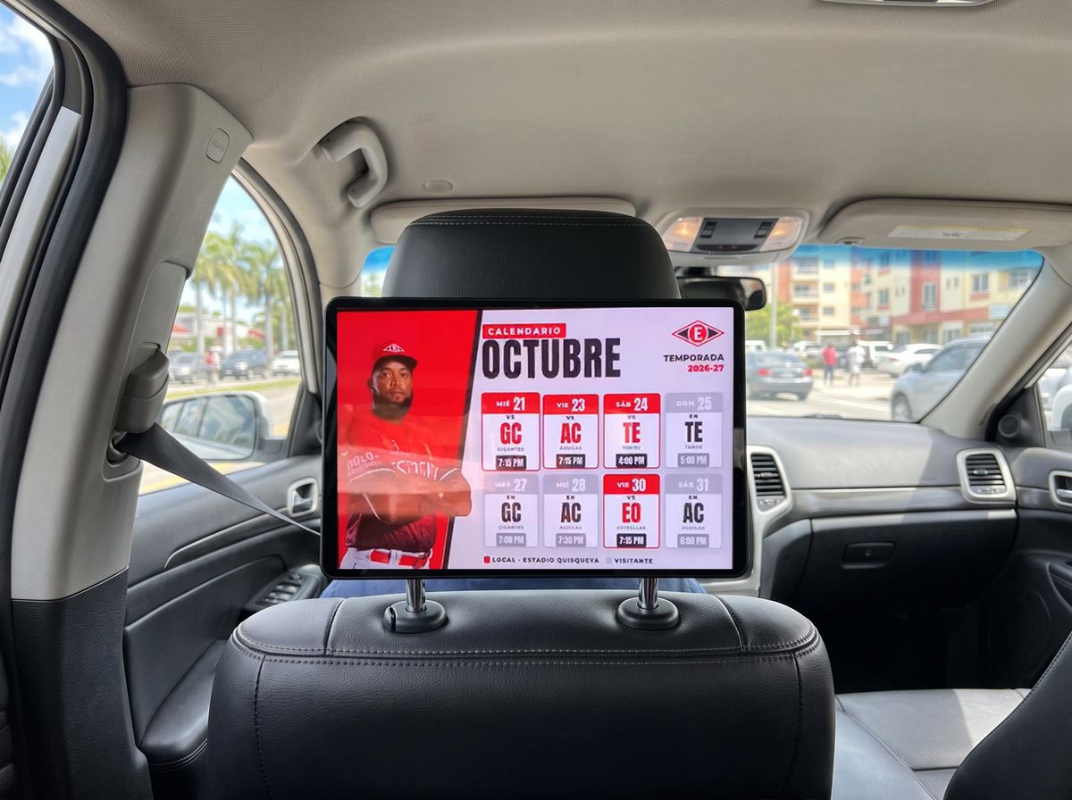 Pantalla interior de Ride Media con el calendario de octubre del Escogido